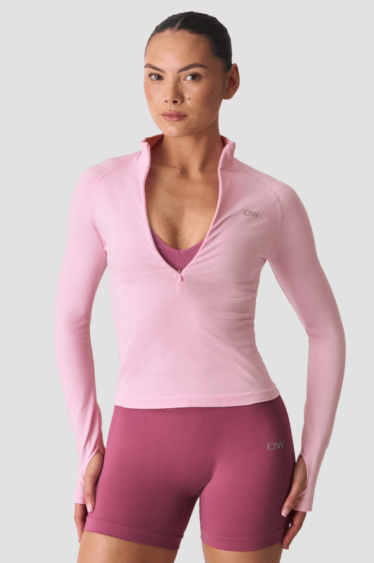 Smooth Seamless 1/2 Zip LS W