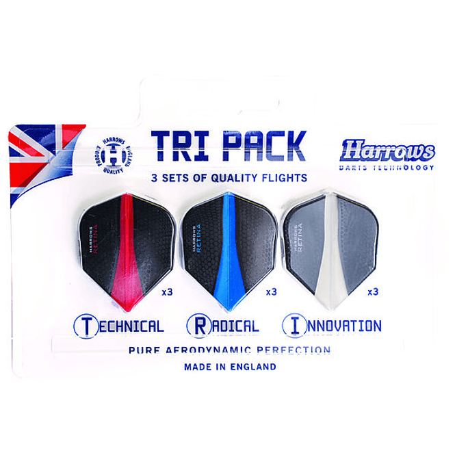 Hovedbilde Dart Flights Retina Tri Pack 9 Pcs